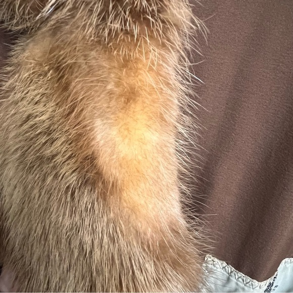 Aquascutum London Cashmere Wool Fur Vintage Trench Coat - Picture 5 of 10